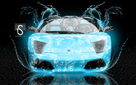 水濺汽車，蘭博基尼，前視圖，創意設計