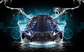 水濺汽車，雷克薩斯，前視圖，創意設計