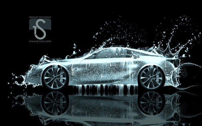 水濺汽車，創意設計，超級跑車側面圖 桌布 圖片