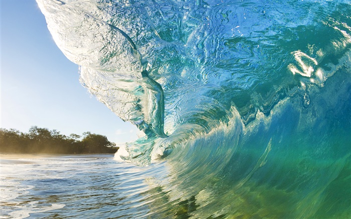 波浪破碎海岸，夏威夷毛伊島 桌布 圖片