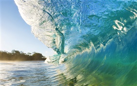 波浪破碎海岸，夏威夷毛伊島 高清桌布