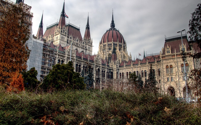 布達佩斯，匈牙利，城市，議會，建築物 桌布 圖片