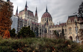 布達佩斯，匈牙利，城市，議會，建築物 高清桌布