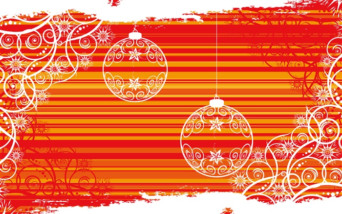 聖誕球，白線，紅色背景，創意設計 桌布 圖片