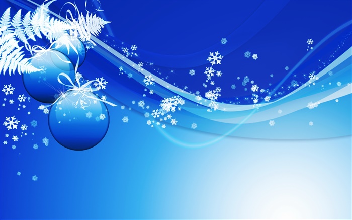 聖誕主題的圖片，球，藍色風格 桌布 圖片