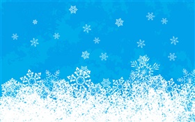 聖誕主題照片，雪花，藍色背景