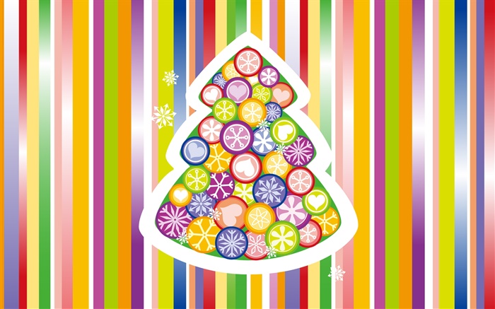 聖誕樹，五顏六色的背景下，創意設計 桌布 圖片