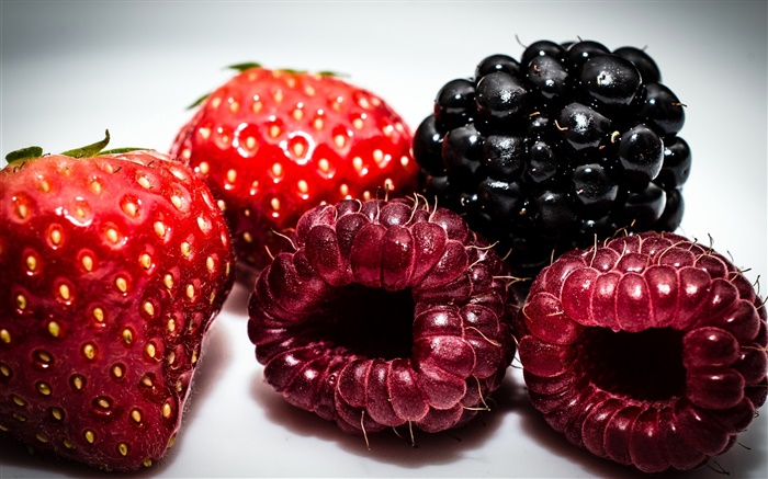 草莓，覆盆子，黑莓 桌布 圖片