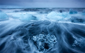 北極，冰藍色，海洋 高清桌布