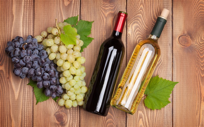 飲料，葡萄酒，葡萄，瓶 桌布 圖片