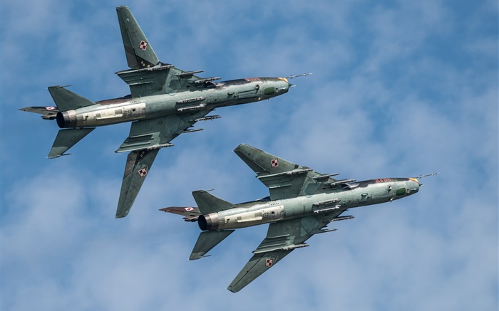蘇-22戰鬥機，轟炸機，飛行，天空 桌布 圖片