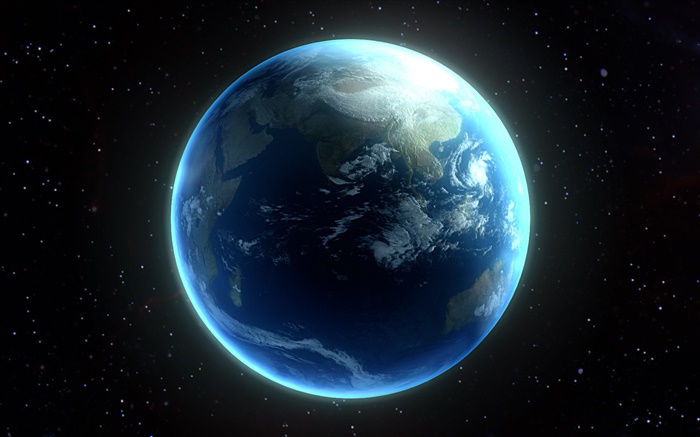 美麗的星球，藍色地球 桌布 圖片