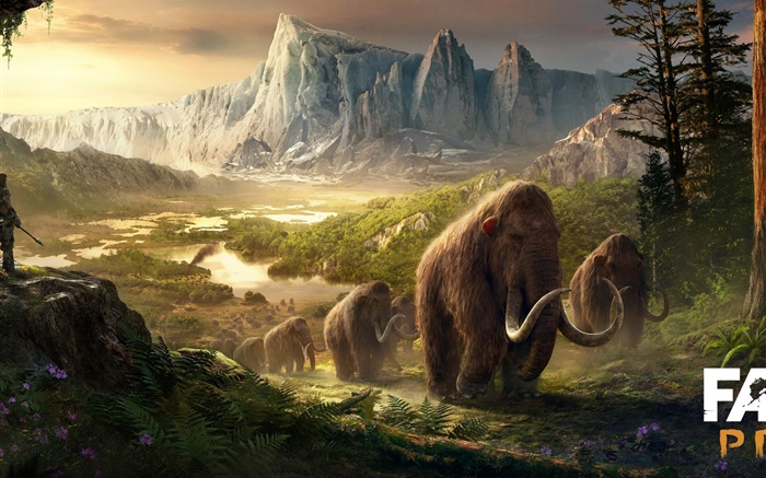 孤島驚魂：野蠻紀源，猛獁象，古代 桌布 圖片
