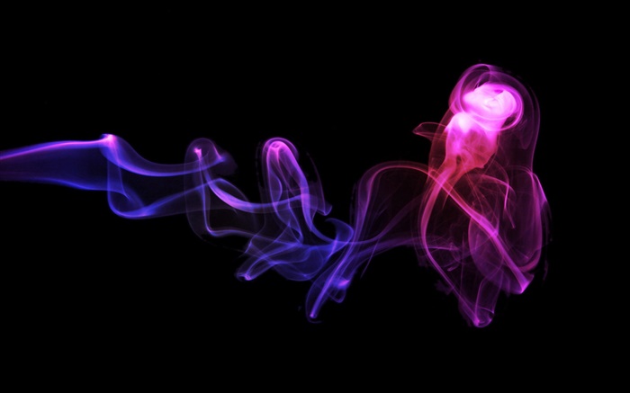 抽象煙，紫色和藍色 桌布 圖片