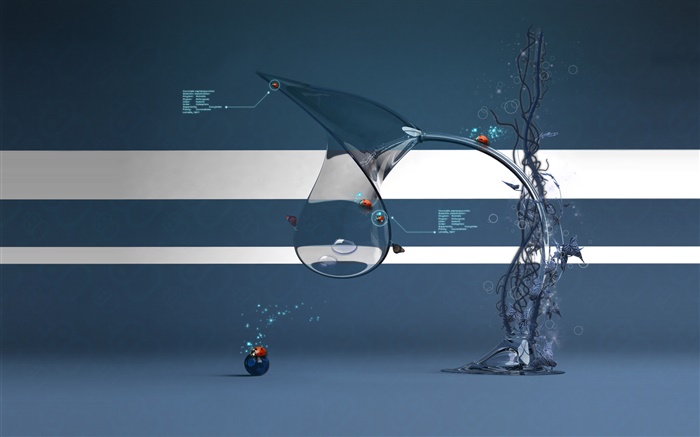 抽象的樹，瓢蟲，創意設計 桌布 圖片