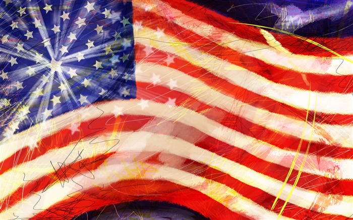美國國旗，藝術畫 桌布 圖片