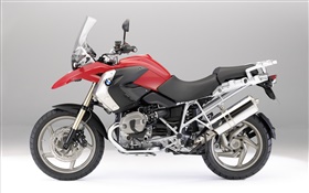 寶馬R1200 GS摩托車，紅色和黑色