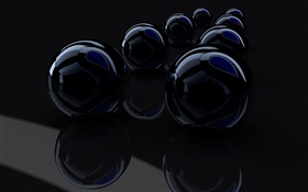 黑色3D球