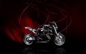 比爾摩托車，紅色黑色背景 高清桌布