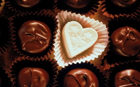 巧克力，心臟，愛 高清桌布