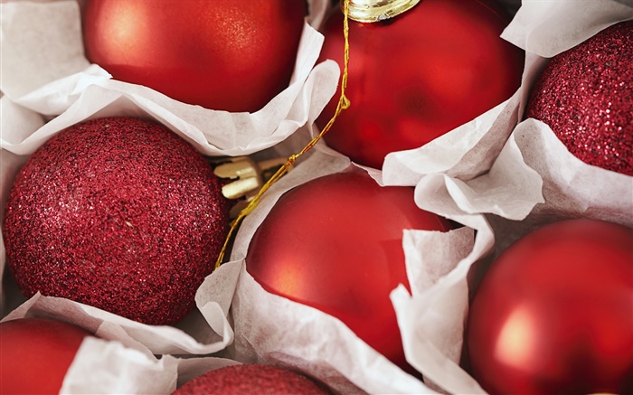 聖誕球，裝飾，紅色 桌布 圖片
