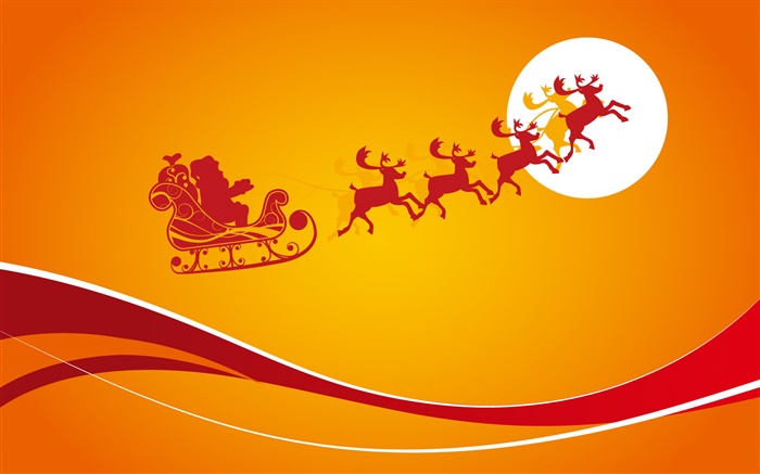 聖誕主題照片，橙色背景，月亮，矢量 桌布 圖片
