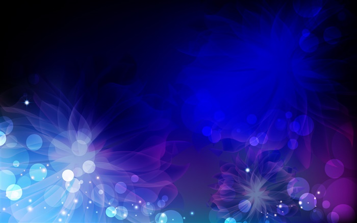 圓，花，藍，紫，抽象的圖片 桌布 圖片