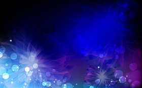 圓，花，藍，紫，抽象的圖片 高清桌布