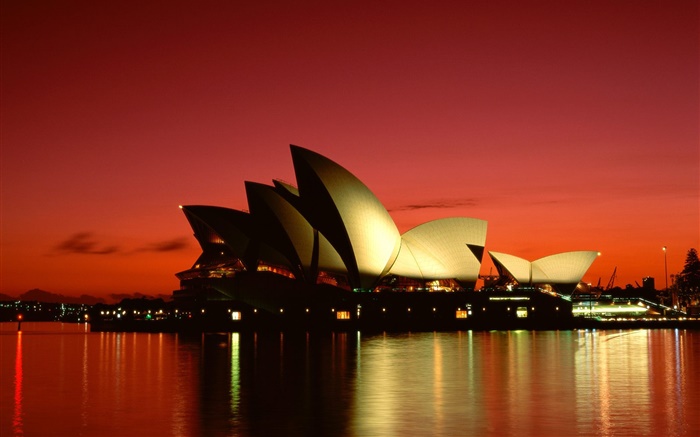 城市夜景，悉尼，澳大利亞 桌布 圖片
