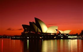 城市夜景，悉尼，澳大利亞 高清桌布