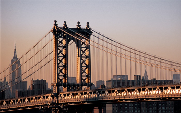 紐約市，美國，橋 桌布 圖片
