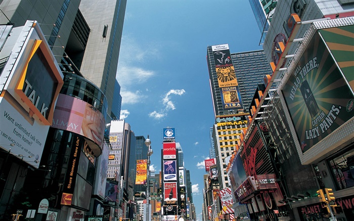商業街景，城市，紐約，美國 桌布 圖片
