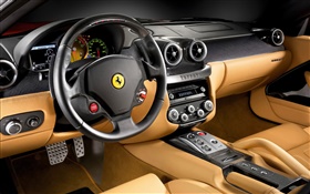 法拉利F430跑車駕駛室特寫 高清桌布