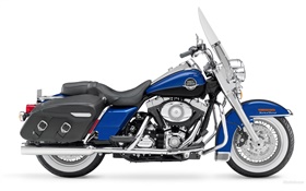哈雷戴維森摩托車，藍色和黑色