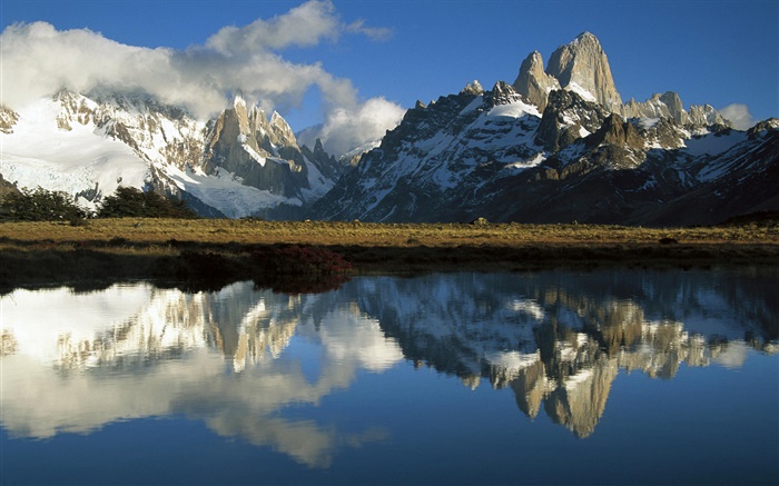 冰川灣國家公園，巴塔哥尼亞，阿根廷，山，湖 桌布 圖片