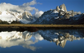 冰川灣國家公園，巴塔哥尼亞，阿根廷，山，湖 高清桌布