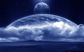 魔幻世界，夢境，地球，雲，行星 高清桌布