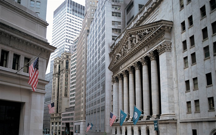紐約股票交易所，摩天大樓，美國 桌布 圖片