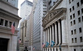 紐約股票交易所，摩天大樓，美國 高清桌布