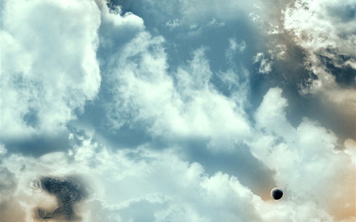 天空，雲，行星 桌布 圖片