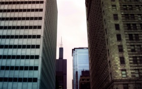 摩天大樓，城市區域視圖