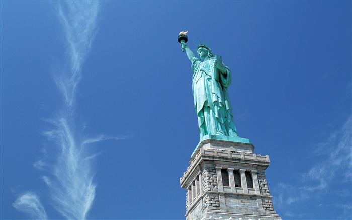 自由女神像，紐約，美國的雕像 桌布 圖片