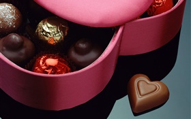 甜巧克力，情人節，浪漫的禮物 高清桌布