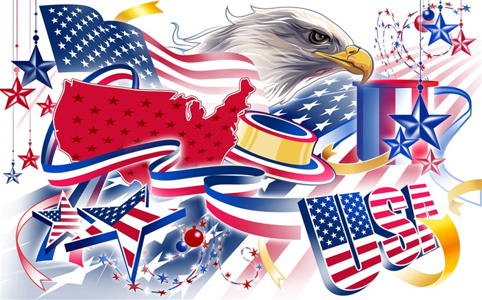 美國獨立日，節日為主題的圖片，矢量設計 桌布 圖片