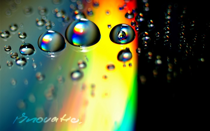 水滴，彩色背景，創意圖片 桌布 圖片