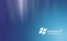 Windows 7專業版，抽象的藍色 高清桌布