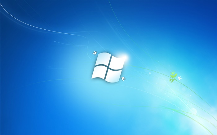 Windows 7的藍色經典風格 桌布 圖片
