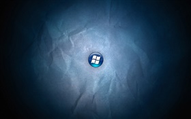 Windows 7的徽標，藍色背景 高清桌布