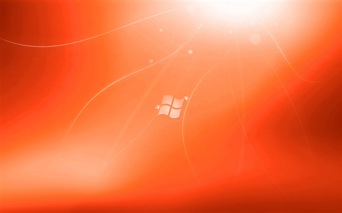 Windows 7的紅色背景創意 桌布 圖片
