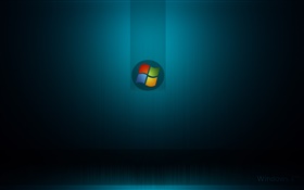 Windows 7系統，深藍色背景